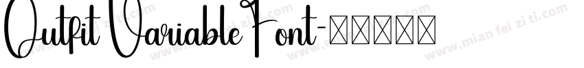 Outfit VariableFont字体转换